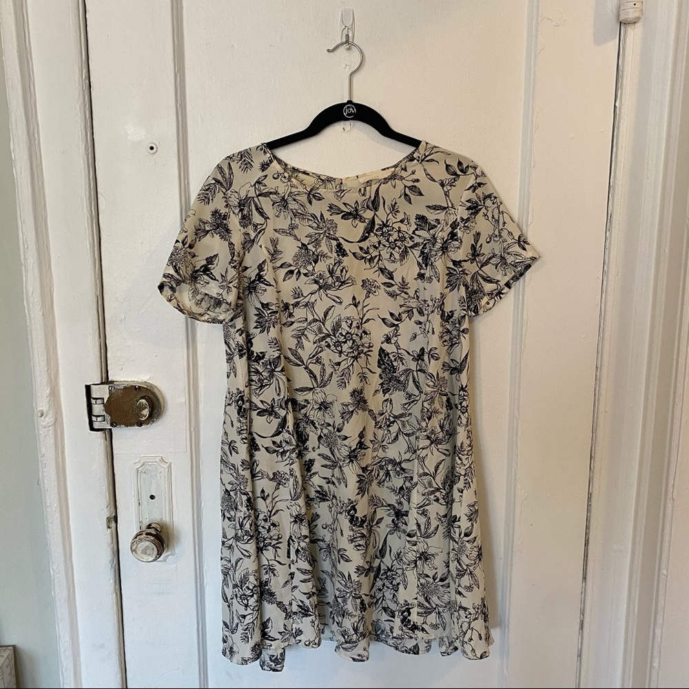 Nordstrom Black and White Printed Dress